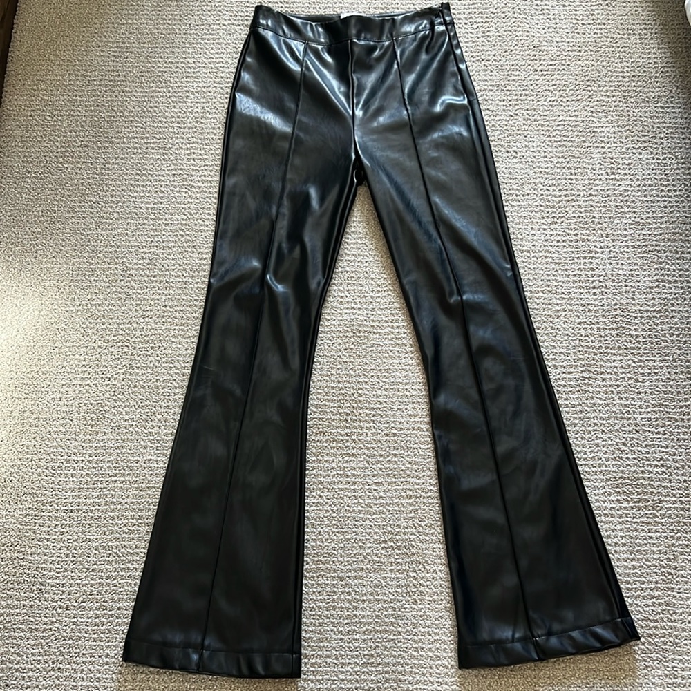 Princess Polly Faux Leather Flare Pants